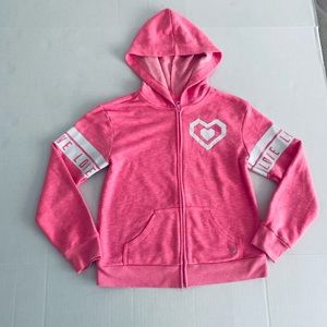 Pink jacket that says love